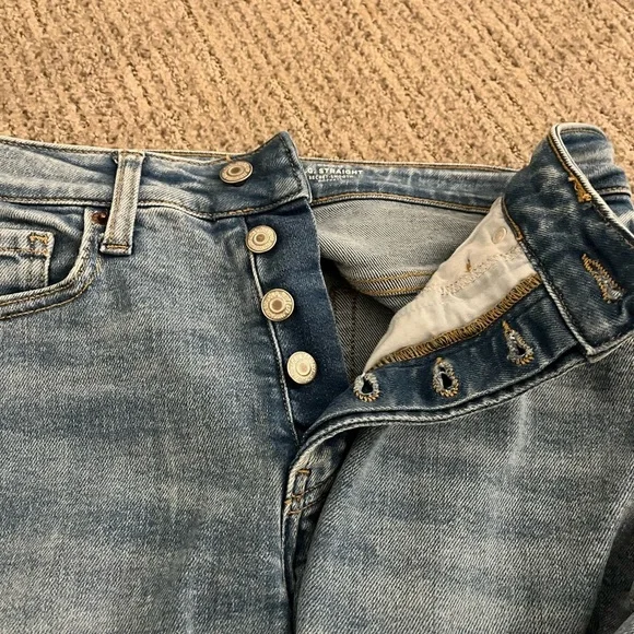 Old Navy OG Straight Super Strech Jeans Women Size 4 - Picture 5 of 6